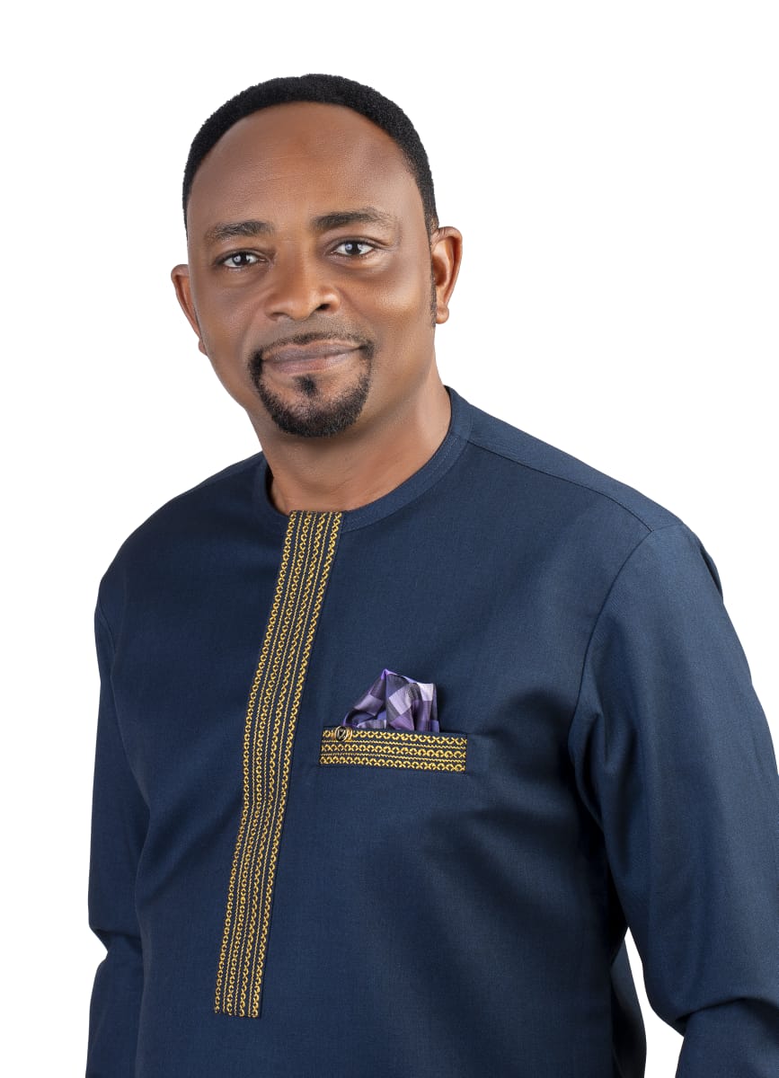Prophet Enoch Laryea - Navy Traditional Attire